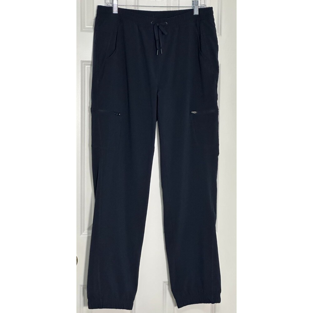 Eddie Bauer‎ Polar Pants Womens 10 Navy Fleece Lined Cargo Jogger Hiking Outdoor